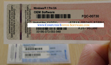 COA d'autocollant d'OEM de bureautique de Windows 7 d'étiquette en continu pro avec la clé véritable de produit d'OEM