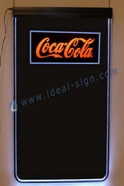 Le conseil d'écriture mené fluorescent acrylique/a illuminé le panneau de menu avec le logo de coca-cola