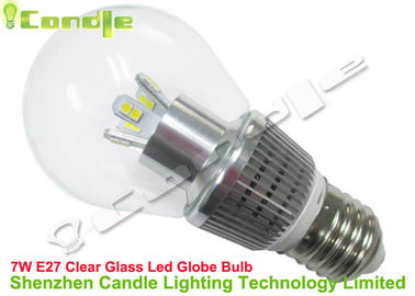 La puissance élevée E27 7watt de RoHS de la CE a mené le siège social en verre transparent d'ampoule de globe