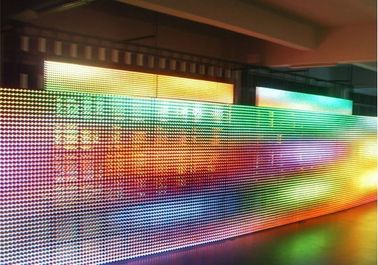 Écran d'affichage à LED de publicité extérieure de rideau en coutume P31.25 RVB LED