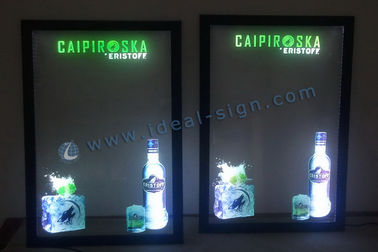Conseil d'écriture mené fluorescent de verre laqué en bois de cadre pour des enfants
