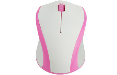 Souris 2.4GHz sans fil optique rose blanche du plug and play 3D pour le bureau/ordinateur