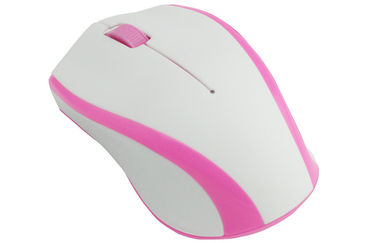 Souris 2.4GHz sans fil optique rose blanche du plug and play 3D pour le bureau/ordinateur